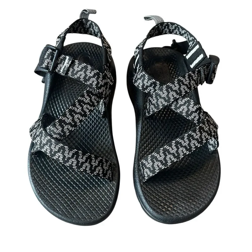 Chaco Z1 Sandals Tune Black White Pattern Big Kids Size 2